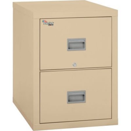 FIRE KING Fireking Fireproof 2 Drawer Vertical File Cabinet Letter 17-3/4"Wx31-9/16"Dx27-3/4"H Parchment 2P1831-CPA